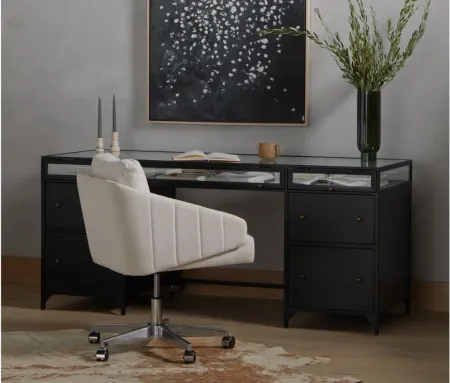 Chrysanthemum Executive Desk in Black by Four Hands