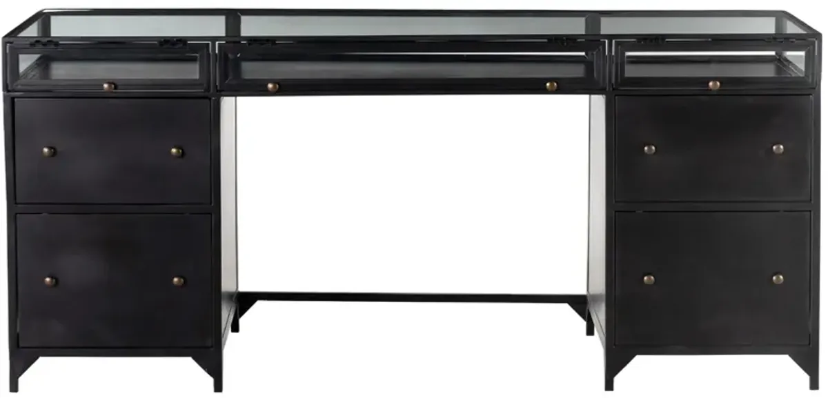 Chrysanthemum Executive Desk in Black by Four Hands