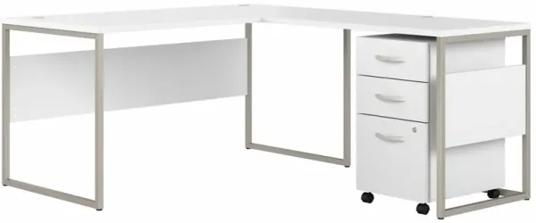 Steinbeck L-Shaped Writing Desk w/ File Cabinet