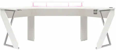 Xtreme Gaming Corner Desk in White by DOREL HOME FURNISHINGS