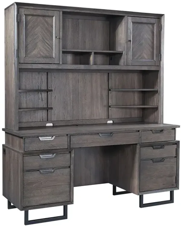 Harper Point Credenza Desk & Hutch