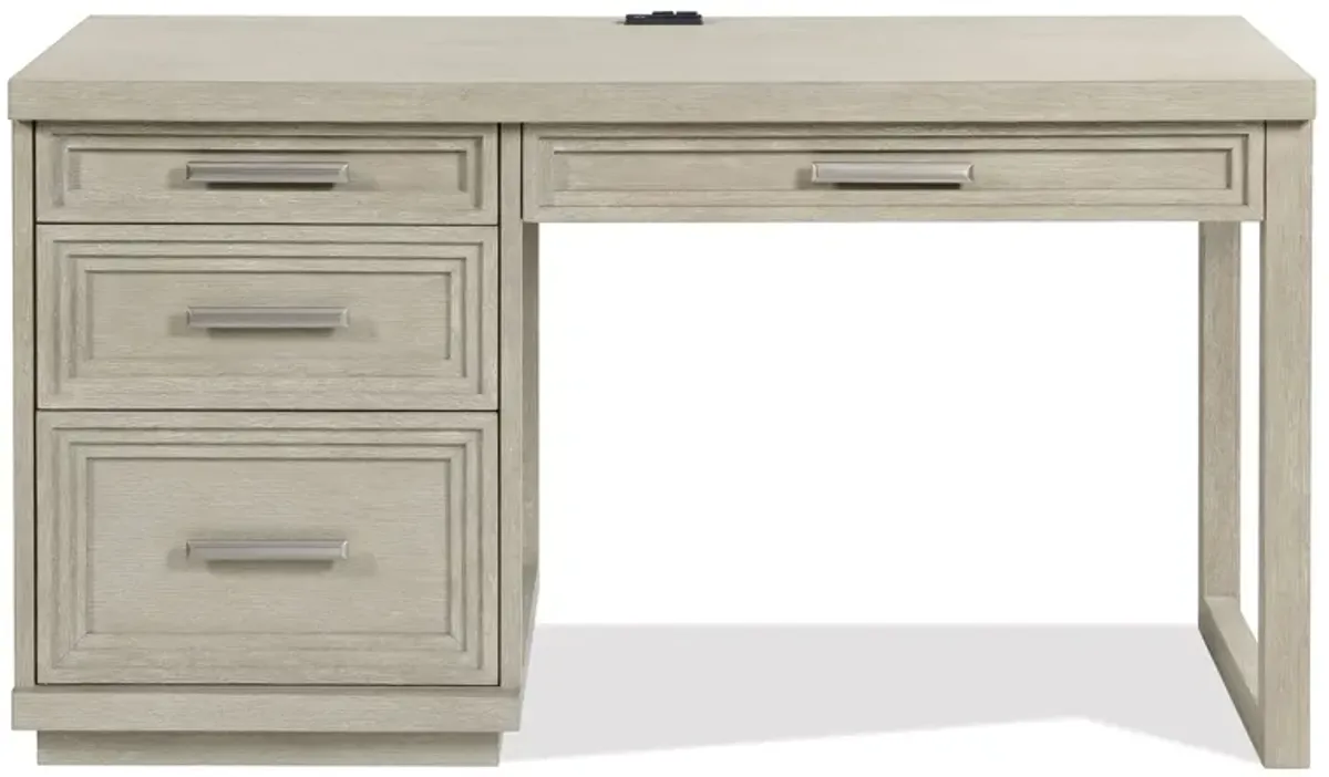 Cascade Single Pedestal Desk in Dovetail by Riverside Furniture