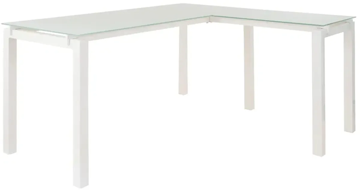 Aster L-Desk in White by Ashley Furniture