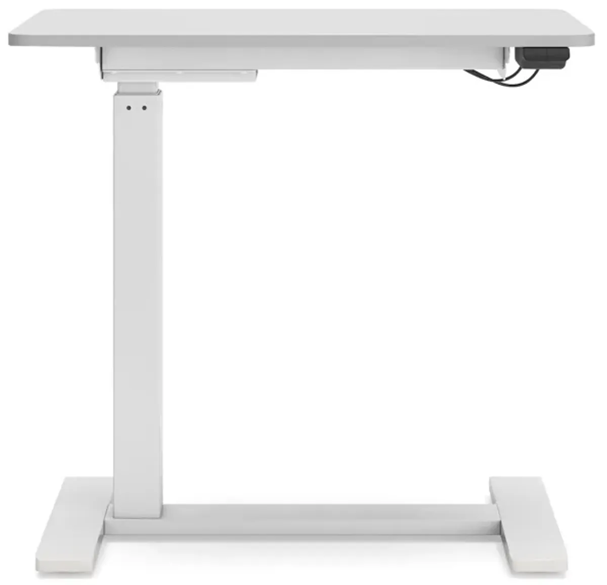 Littleton Adjustable Home Office Side Desk in Taupe/White by Ashley Express