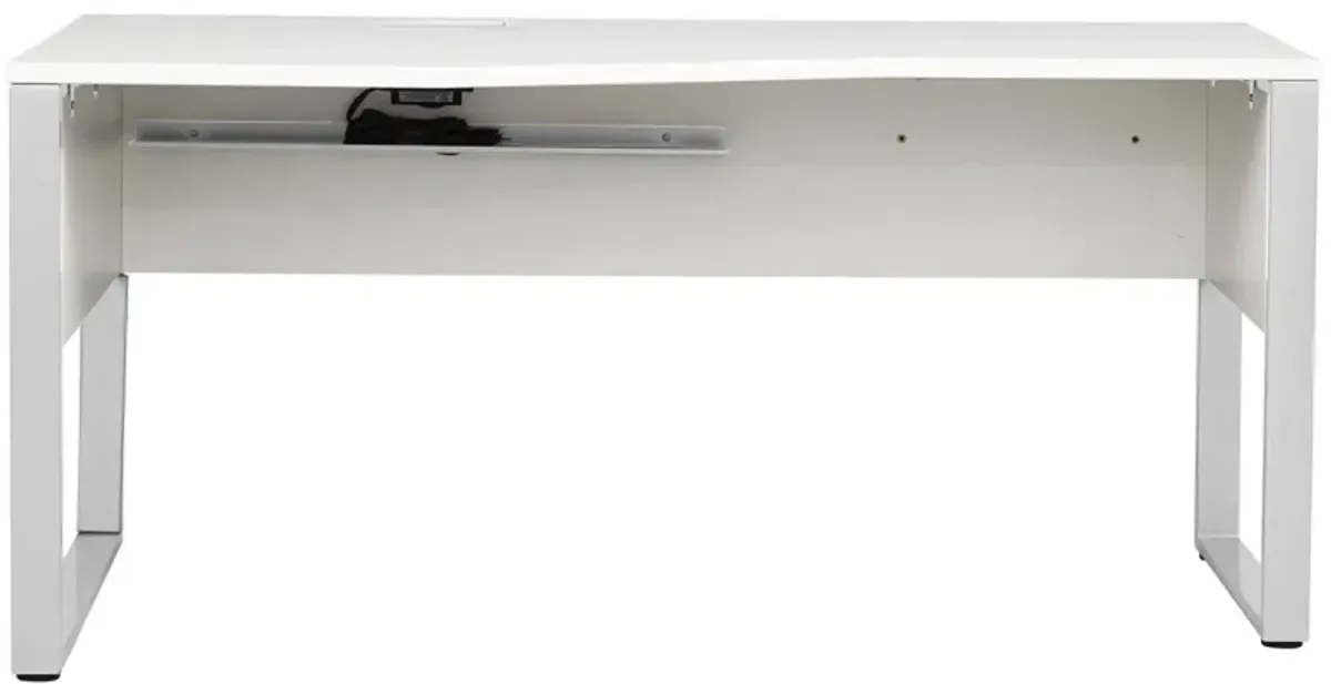 Kalmar Angular Desk in White by Unique Furniture