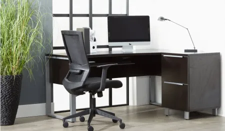 Kalmar Angular Desk in Espresso by Unique Furniture