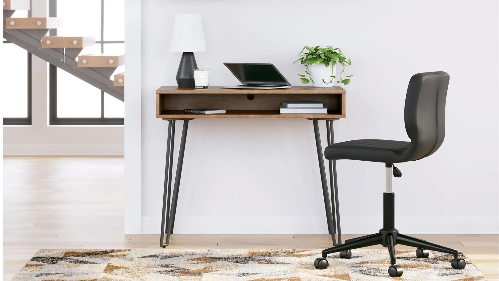 Strumford Home Office Desk in Brown/Black by Ashley Express