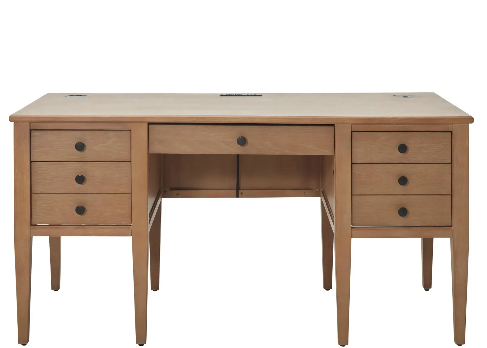 Memphis Half Pedestal Desk in Brown by Martin Furniture