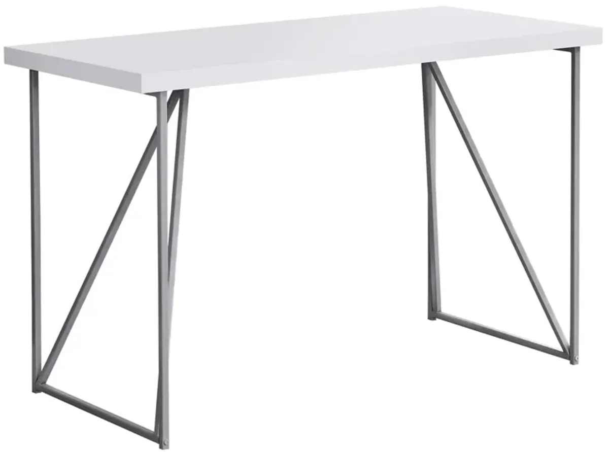 Hugh Computer Desk in White by Monarch Specialties