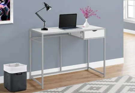 Ottilie Computer Desk in White by Monarch Specialties