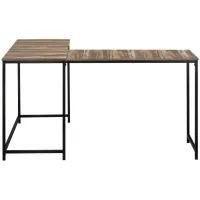 Wylie L-Shaped Computer Desk in Brown by Monarch Specialties