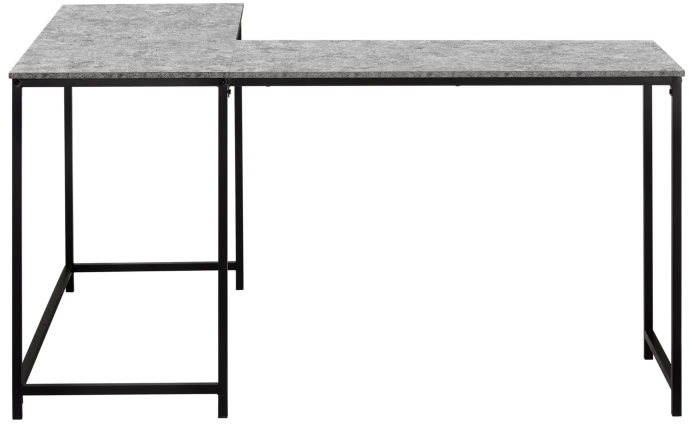 Wylie L-Shaped Computer Desk in Gray by Monarch Specialties