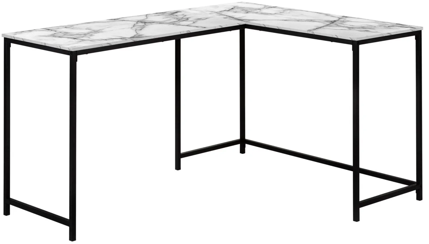 Wylie L-Shaped Computer Desk in White by Monarch Specialties