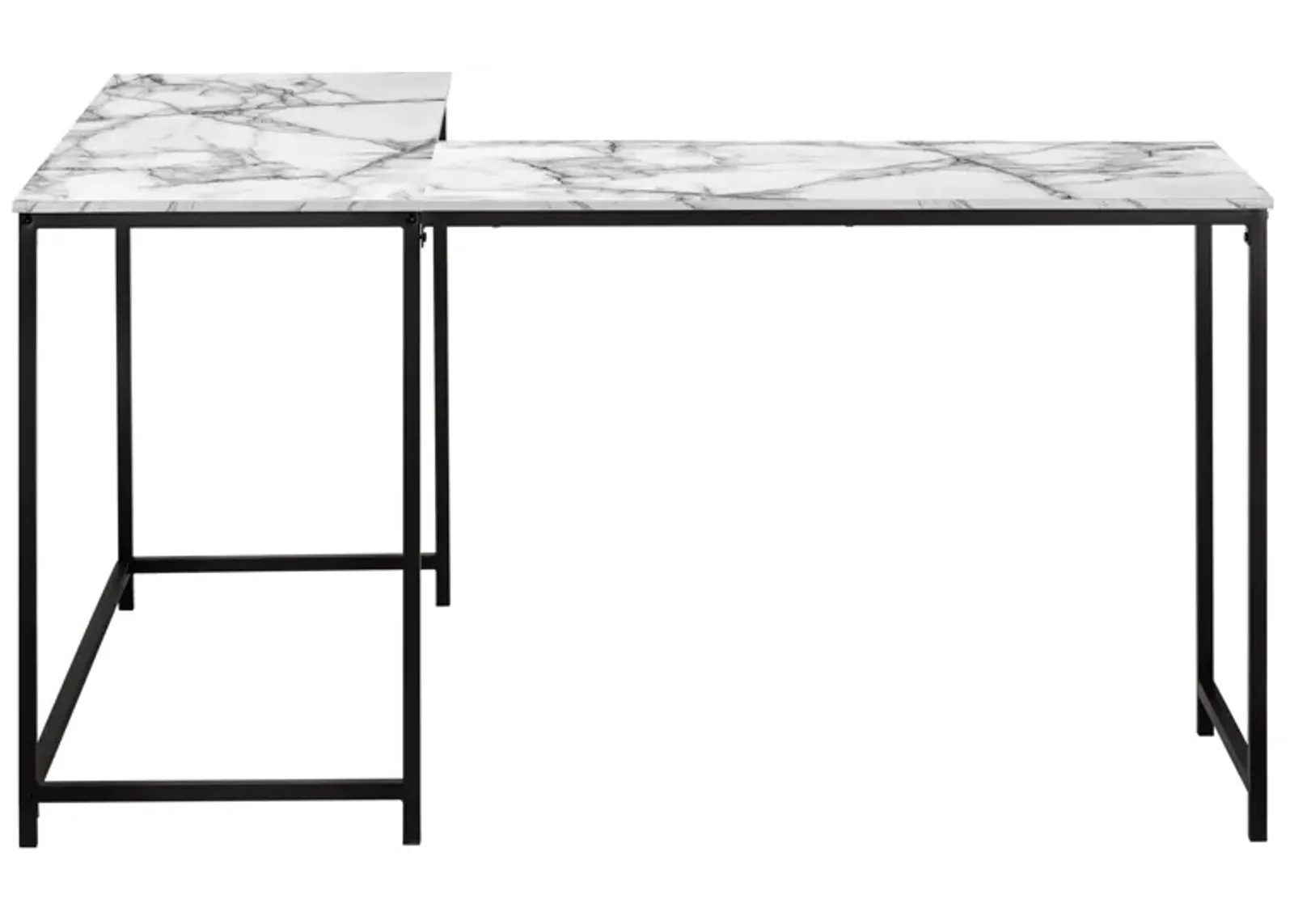 Wylie L-Shaped Computer Desk in White by Monarch Specialties