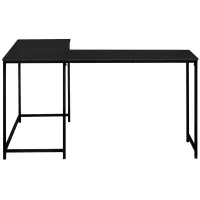 Wylie L-Shaped Computer Desk in Black by Monarch Specialties