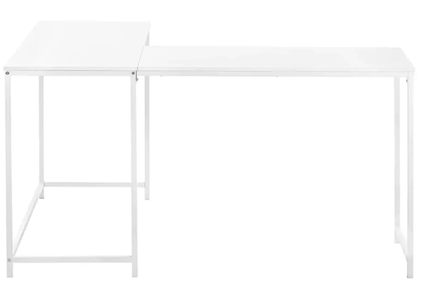 Wylie L-Shaped Computer Desk in White by Monarch Specialties