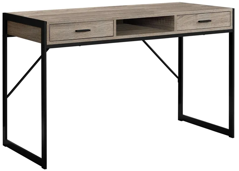 Zadie Computer Desk in Dark Taupe by Monarch Specialties