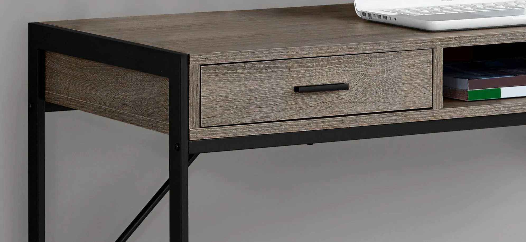 Zadie Computer Desk in Dark Taupe by Monarch Specialties