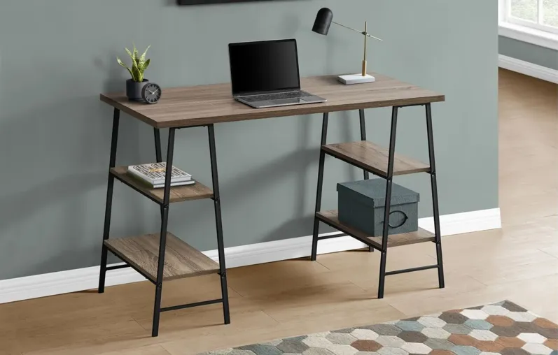 Algernon Computer Desk in Dark Taupe by Monarch Specialties