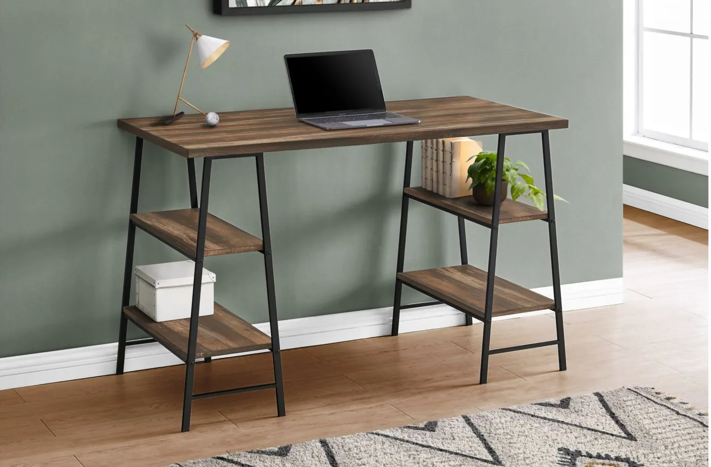 Algernon Computer Desk in Brown by Monarch Specialties