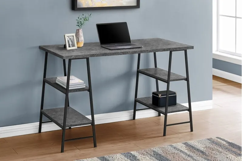 Algernon Computer Desk in Gray by Monarch Specialties