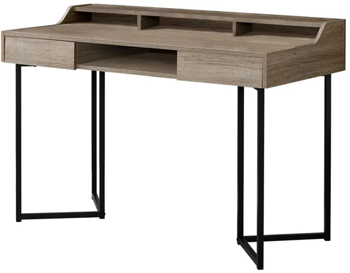 Amos Computer Desk in Dark Taupe by Monarch Specialties