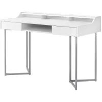 Amos Computer Desk in White by Monarch Specialties
