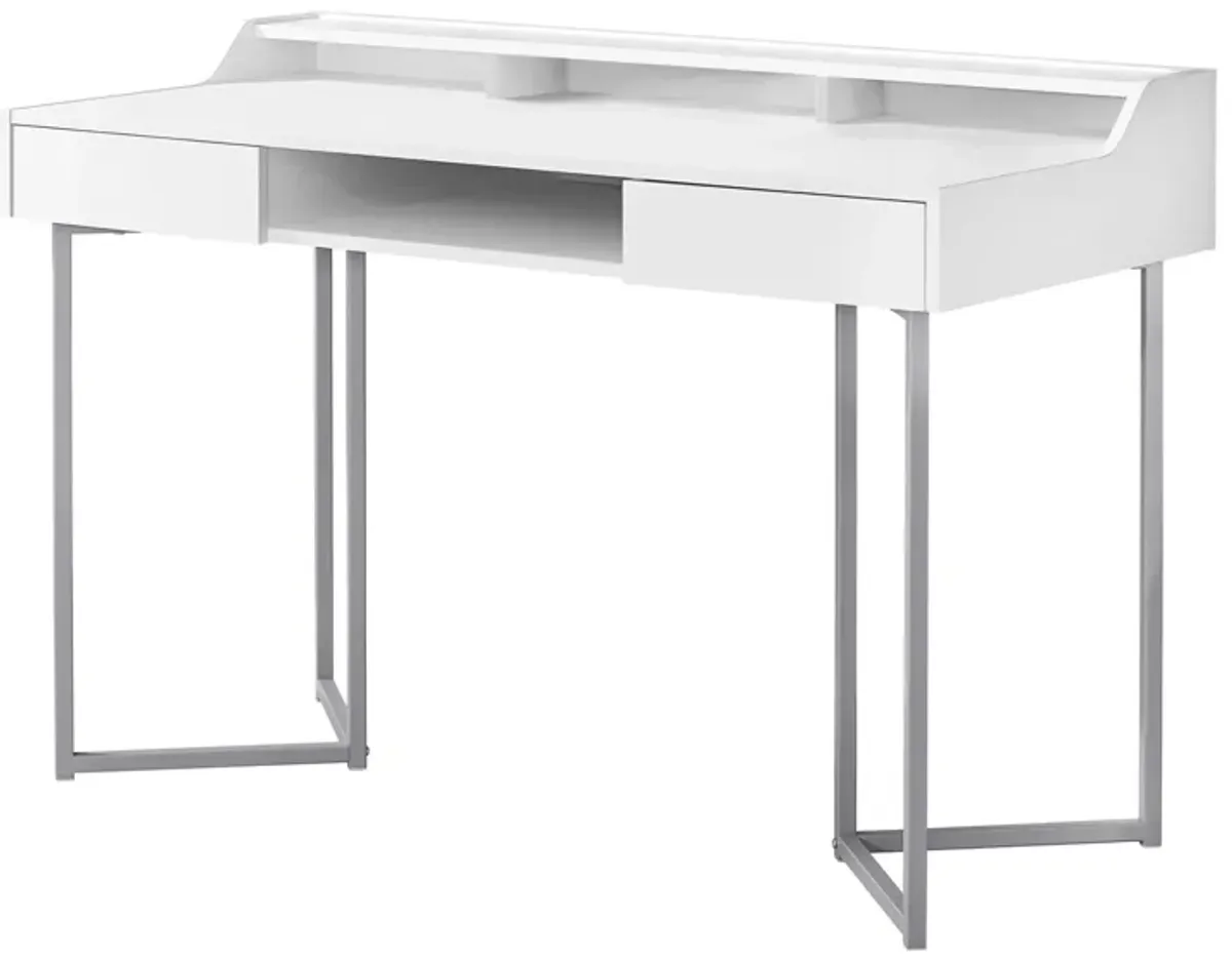 Amos Computer Desk in White by Monarch Specialties