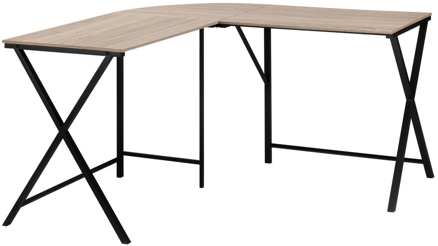 Balthazar L-Shaped Computer Desk in Dark Taupe by Monarch Specialties