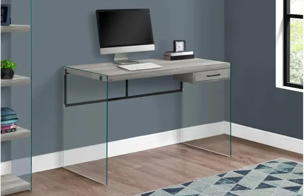 Barnabus Computer Desk with Glass Panels