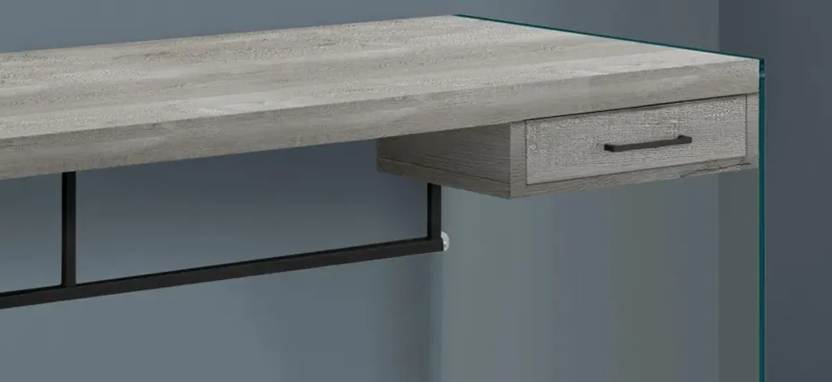 Barnabus Computer Desk with Glass Panels