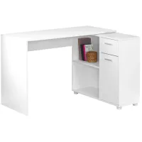 Beresford L-Shaped Computer Desk in White by Monarch Specialties