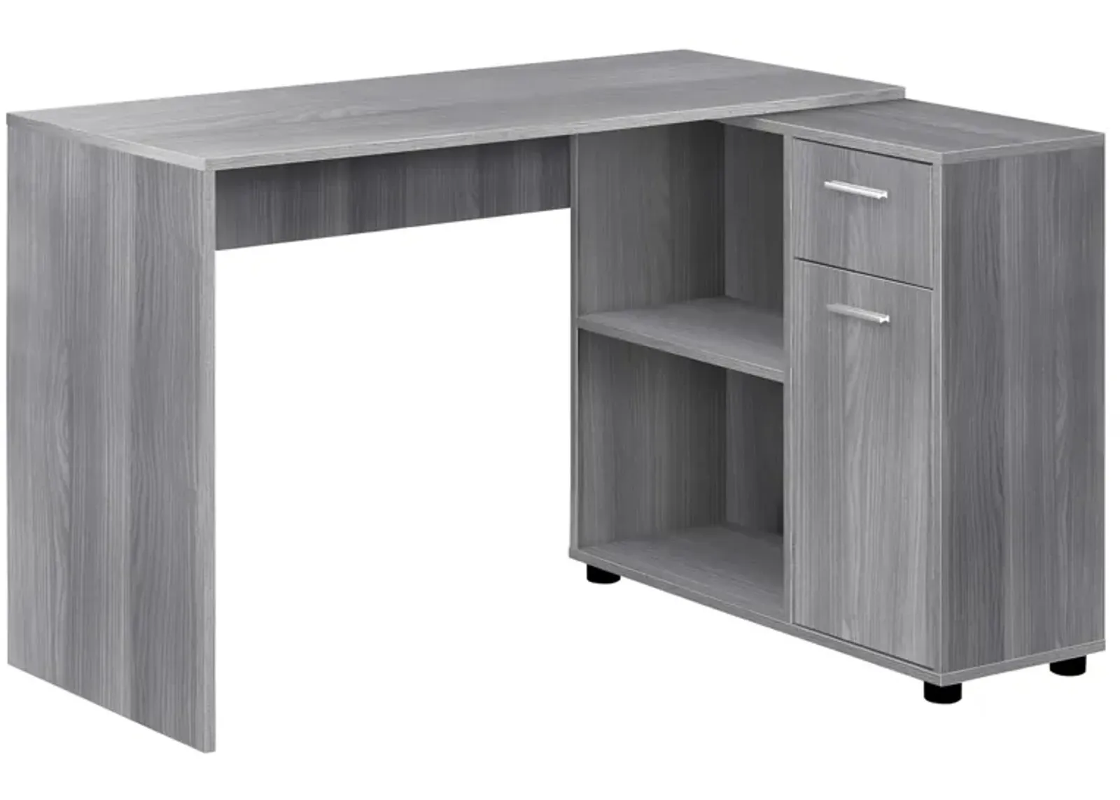 Beresford L-Shaped Computer Desk in Gray by Monarch Specialties