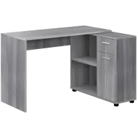 Beresford L-Shaped Computer Desk in Gray by Monarch Specialties
