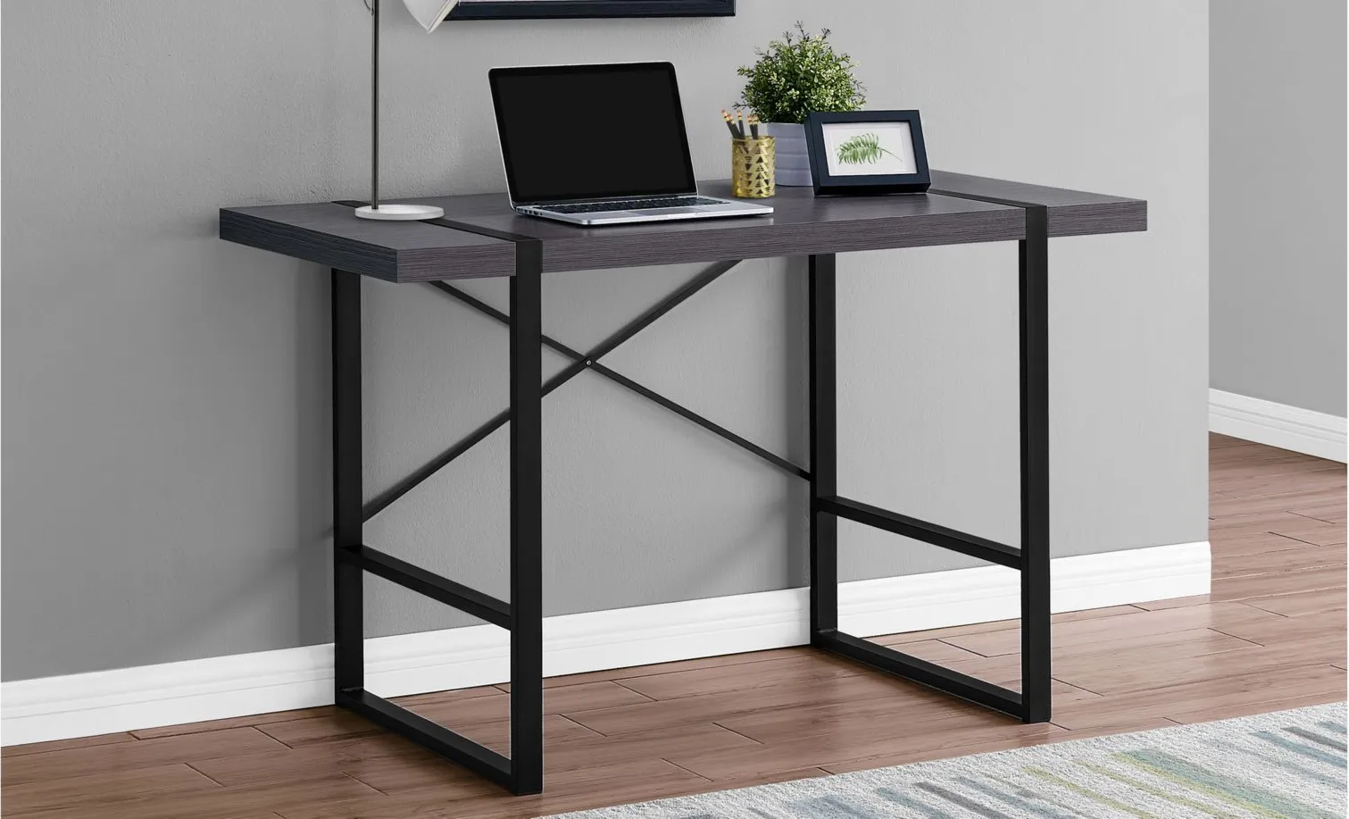 Ronan Computer Desk in Gray by Monarch Specialties