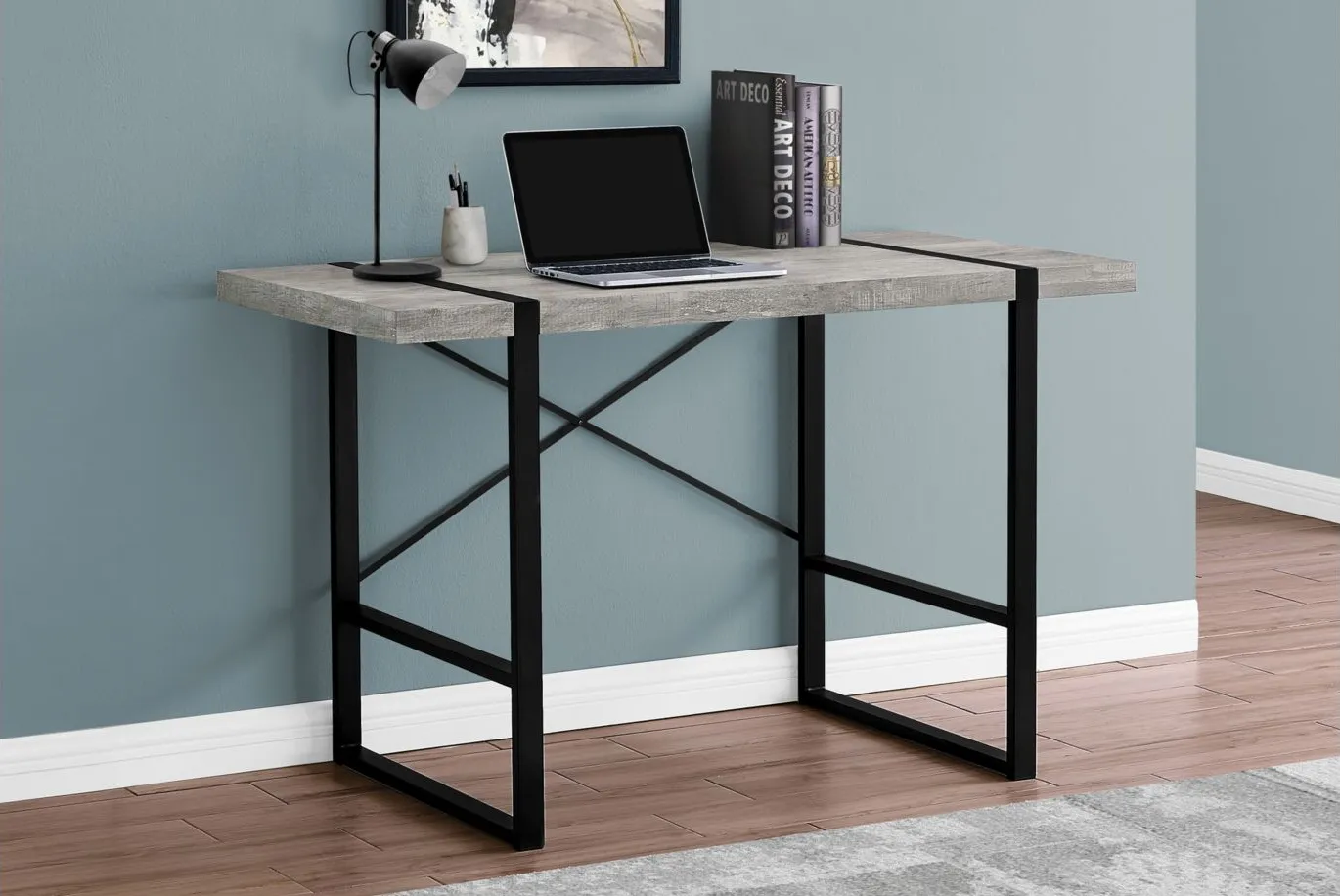 Ronan Computer Desk in Gray by Monarch Specialties