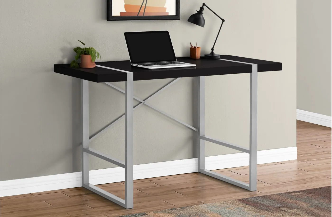 Ronan Computer Desk in Black by Monarch Specialties