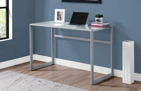 Bram Computer Desk in Silver by Monarch Specialties