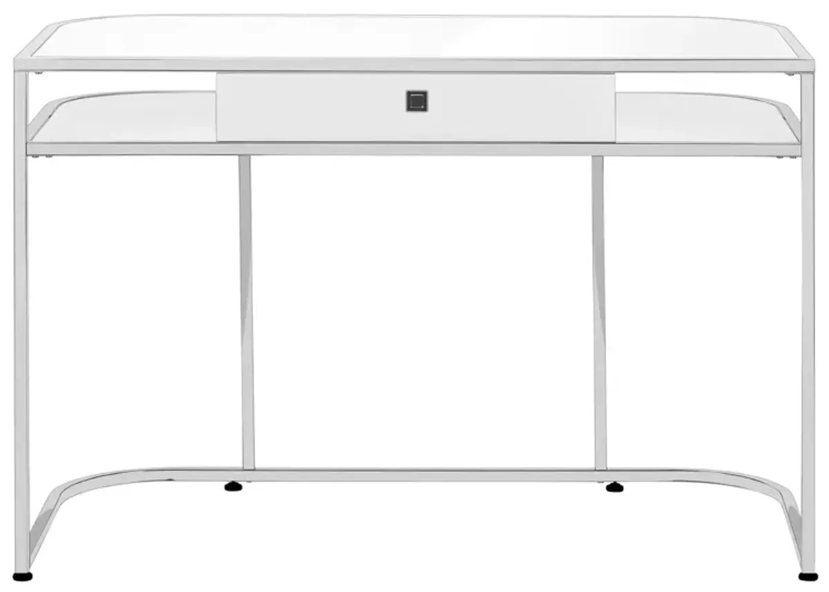 Emil Computer Desk in White by Monarch Specialties