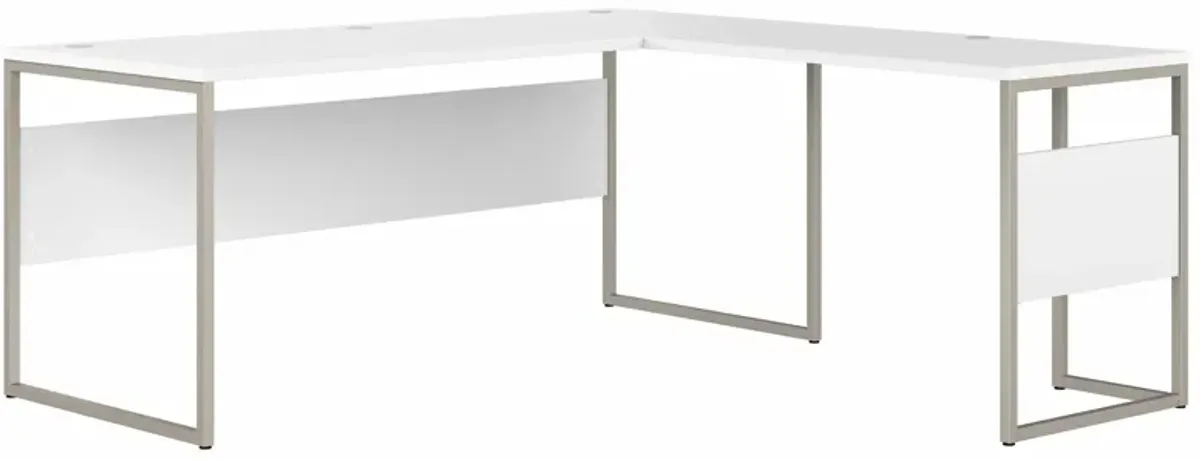 Steinbeck L-Shaped Computer Desk in White by Bush Industries