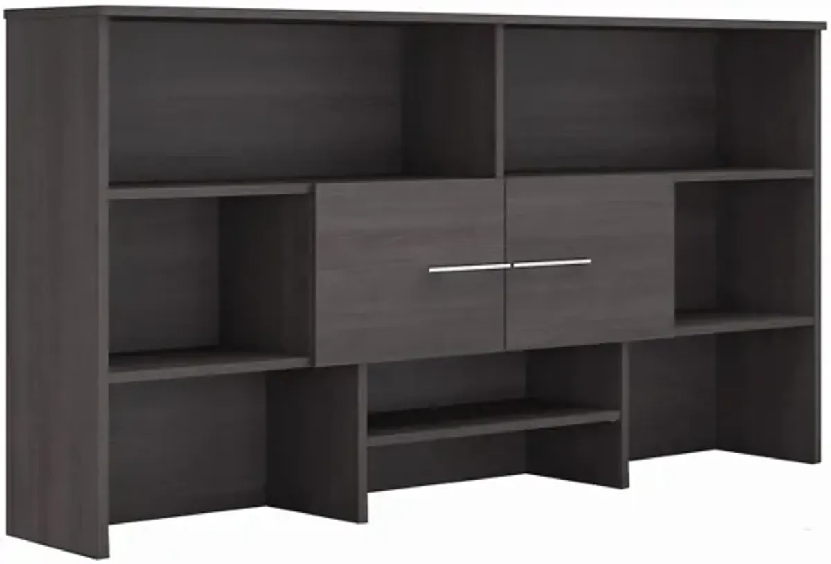 Office 500 72W x 36D Executive Desk w/ Drawers, Lateral File Cabinets & Hutch