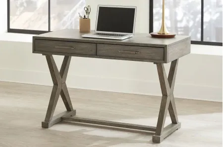 Crescent Creek Writing Desk in Weathered Gray w/ Distressing by Liberty Furniture