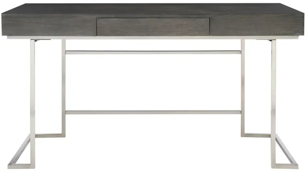 Claude Desk in Smoked Gray / Brushed Nickel by Uttermost