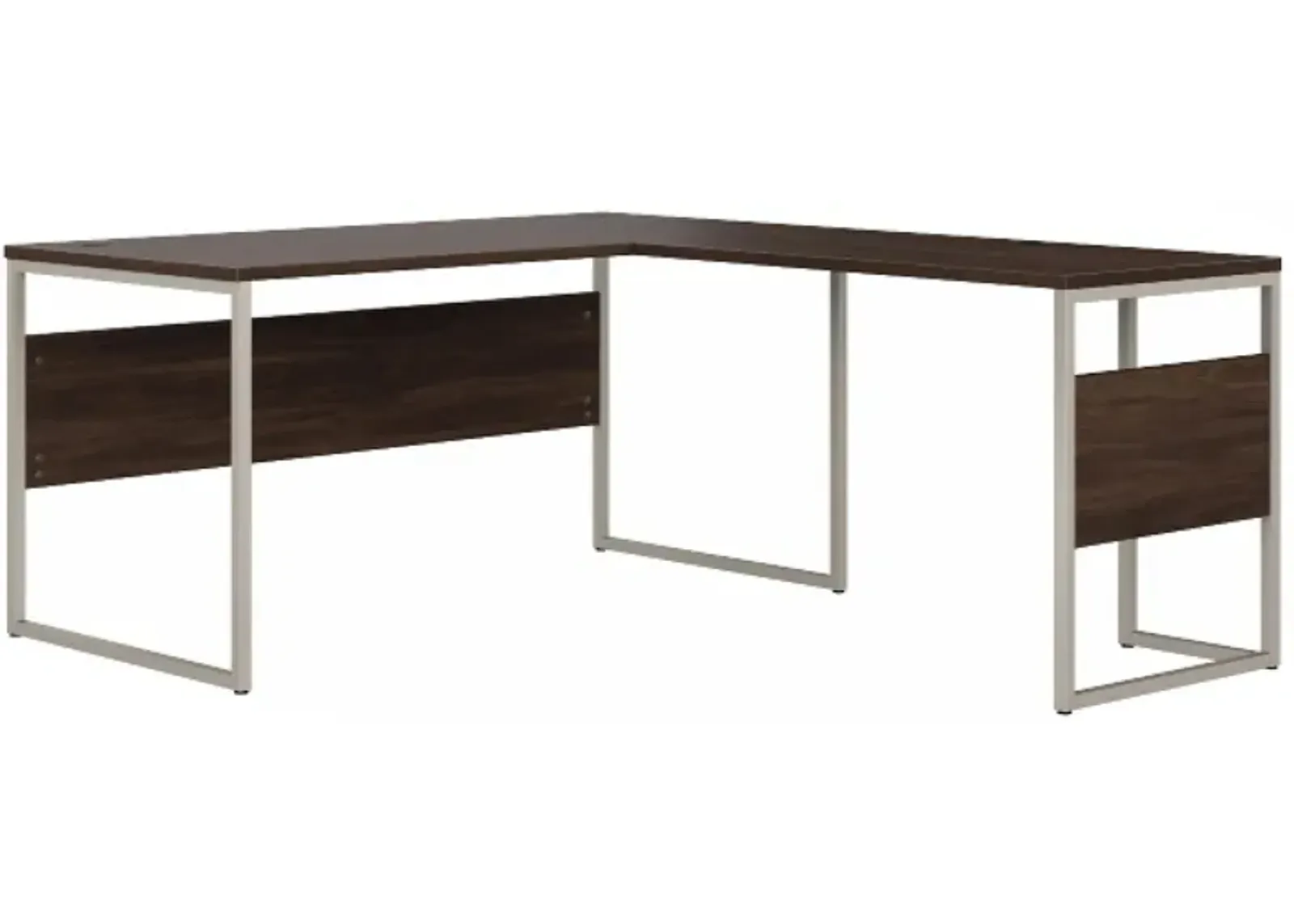 Steinbeck L-Shaped Writing Desk in Black Walnut by Bush Industries