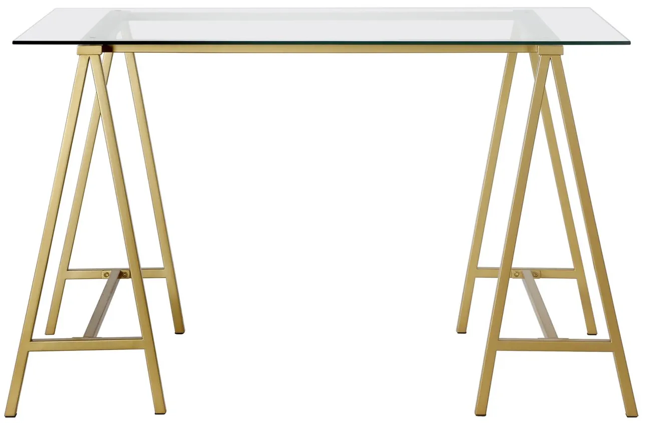 Tulsa Writing Desk in Brass by Hudson & Canal
