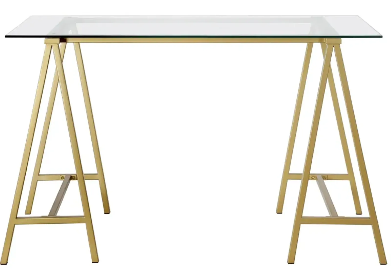 Tulsa Writing Desk in Brass by Hudson & Canal