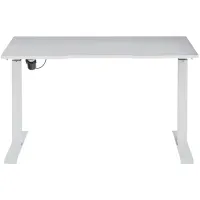 Crispin Sit/Stand Desk in White by Unique Furniture