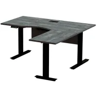 Kalmar Left Corner Sit/Stand Desk in Gray by Unique Furniture