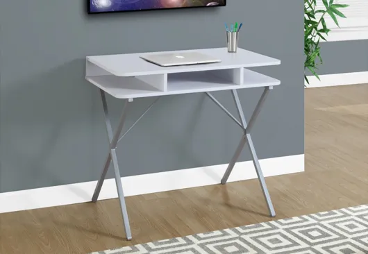 Monarch 31" Computer Desk in White by Monarch Specialties