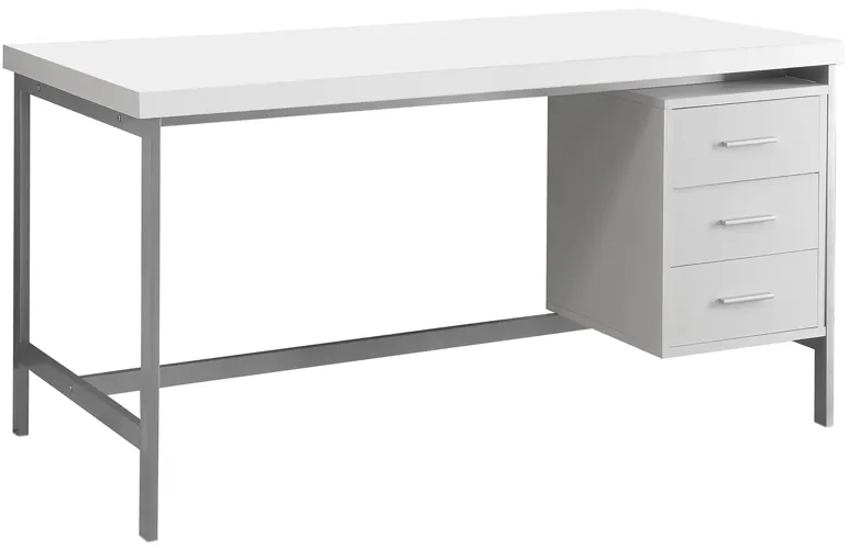 Nowles Computer Desk in White by Monarch Specialties